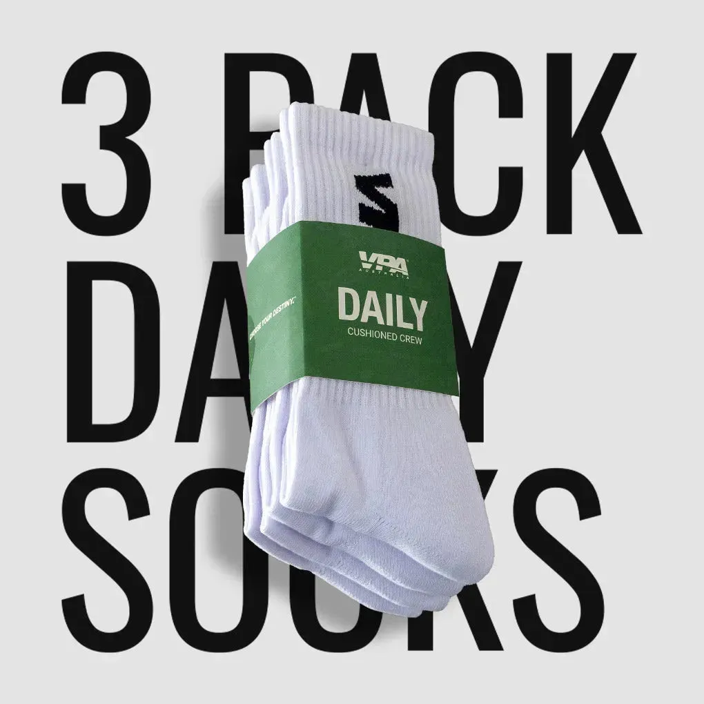 Crew Socks 3 Pack - Whites - Image 6